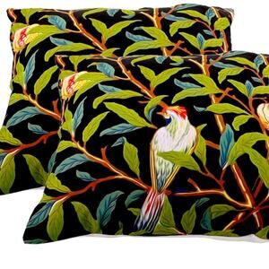 Clearance Pillow Covers - Pomegranate and Bird - 18” x 18” NWT